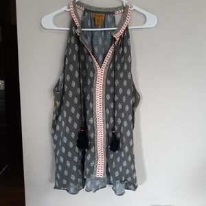 Wrangler boho sleeveless blouse size large